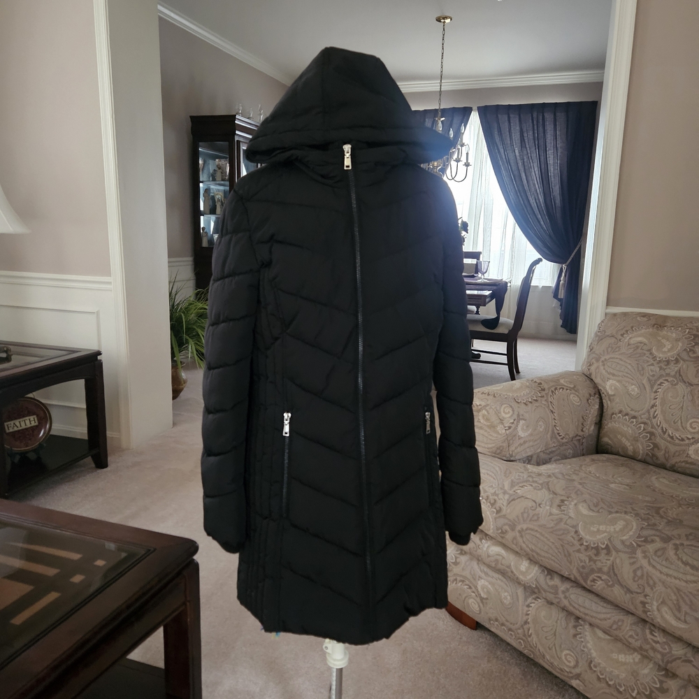 TOMMY HILFIGER Women's Black Puffer Coat Sz M
